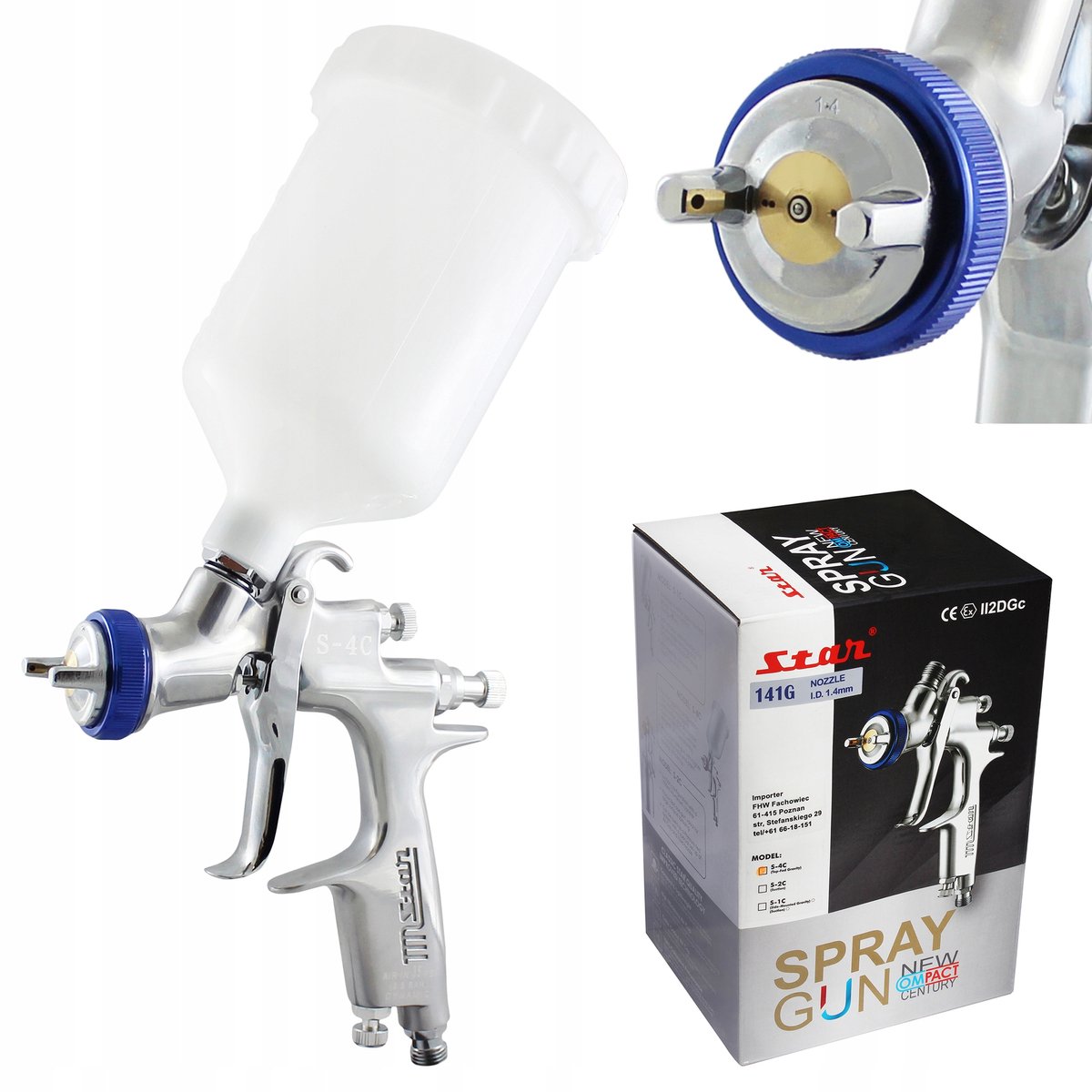 STAR S-4C Verfspuit 1,4 mm RP - Professioneel Lakgereedschap
