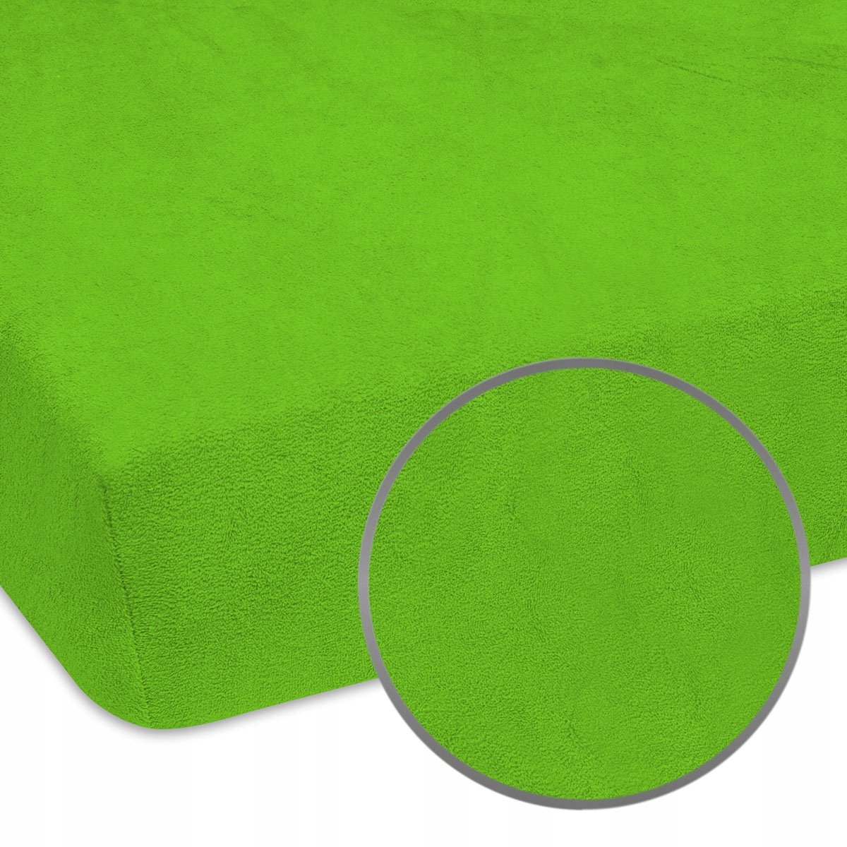 Groen Frottier Hoeslaken 80x180 cm met Elastiek - Katoen
