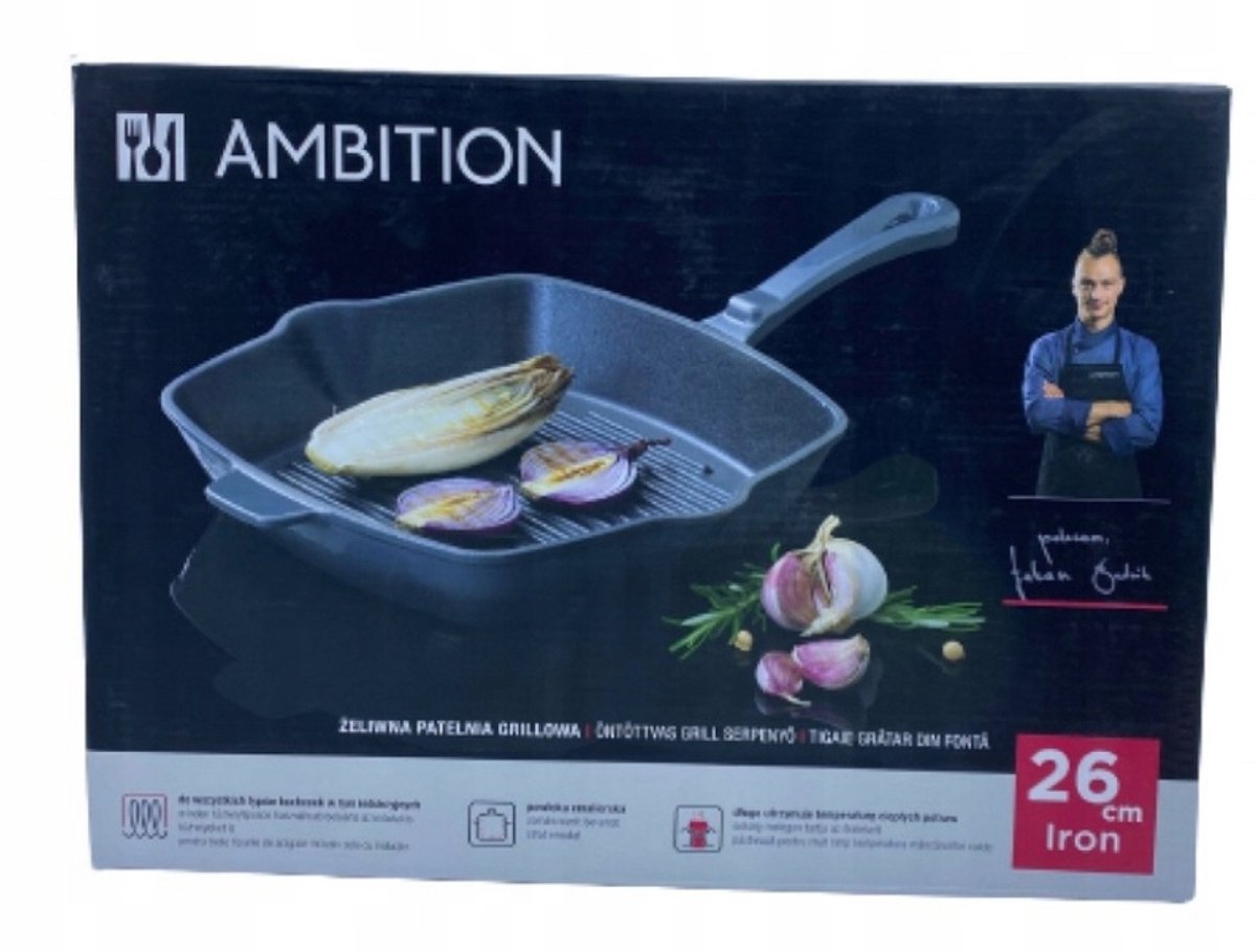 Ambition Iron Gietijzeren Grillpan 26cm