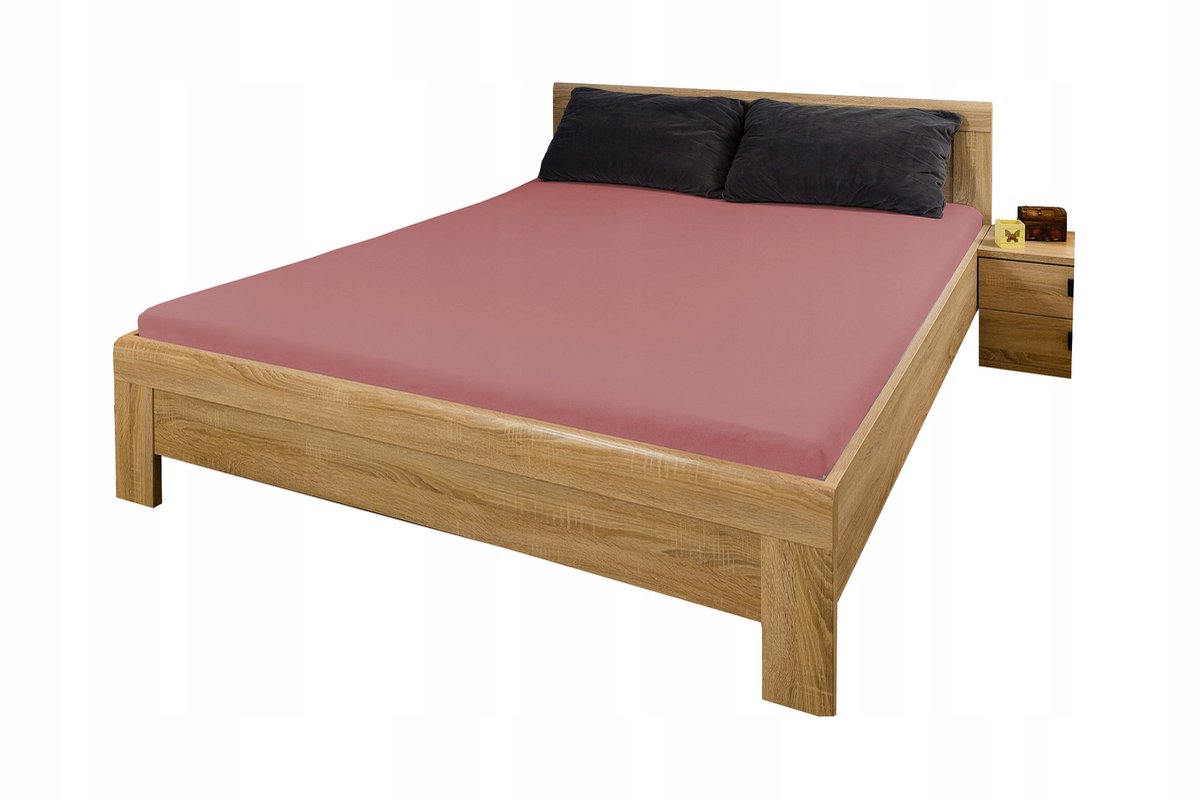 Jersey hoeslaken 120x180 cm met elastiek - Zacht Roze
