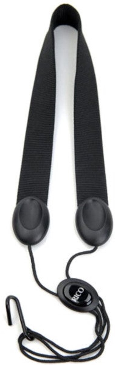 D'Addario Woodwinds SJA11 Rico Saxophone Strap Black voor alt- en sopraan saxofoon