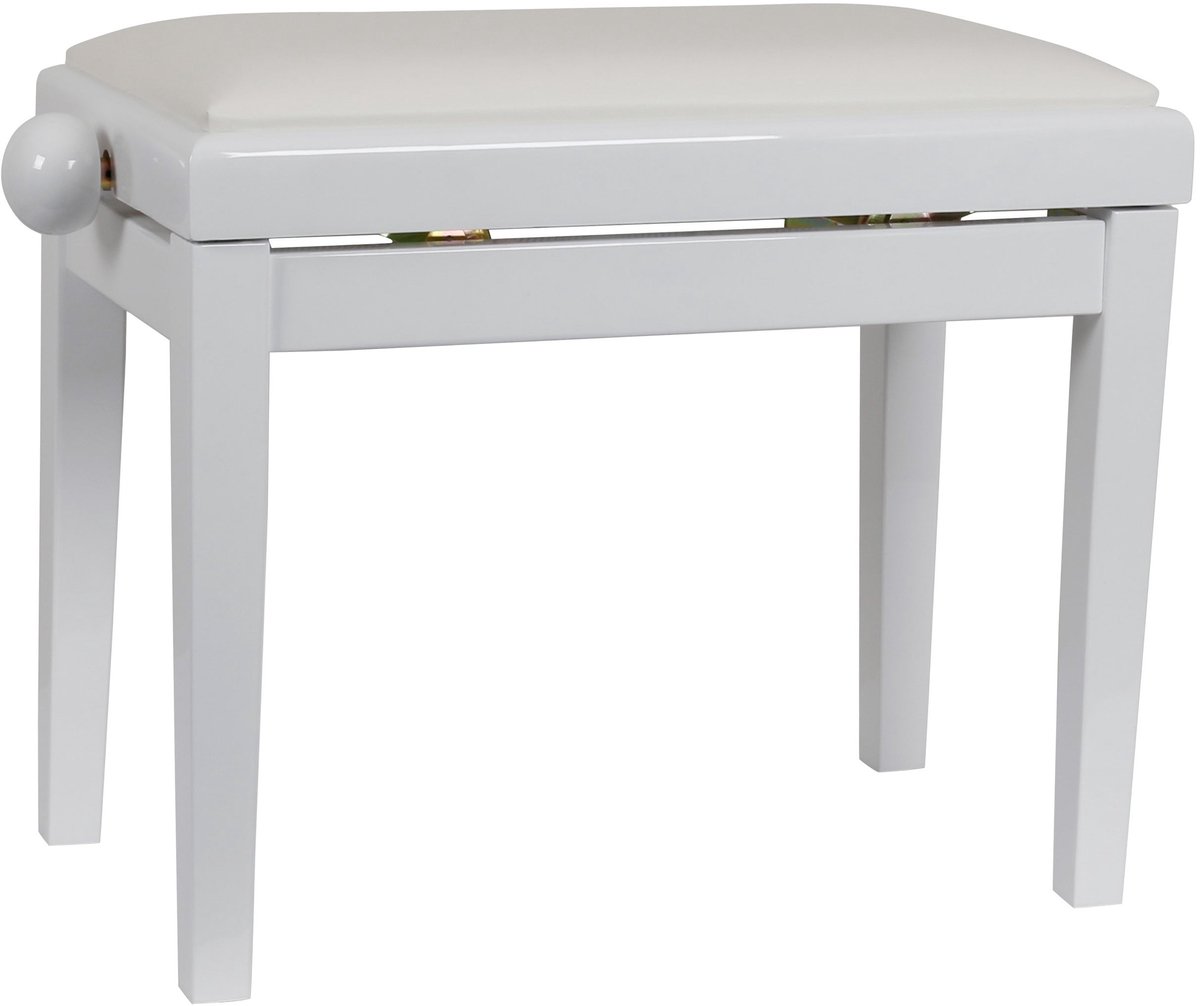 Innox PB 40W pianobank gloss wit, wit leer