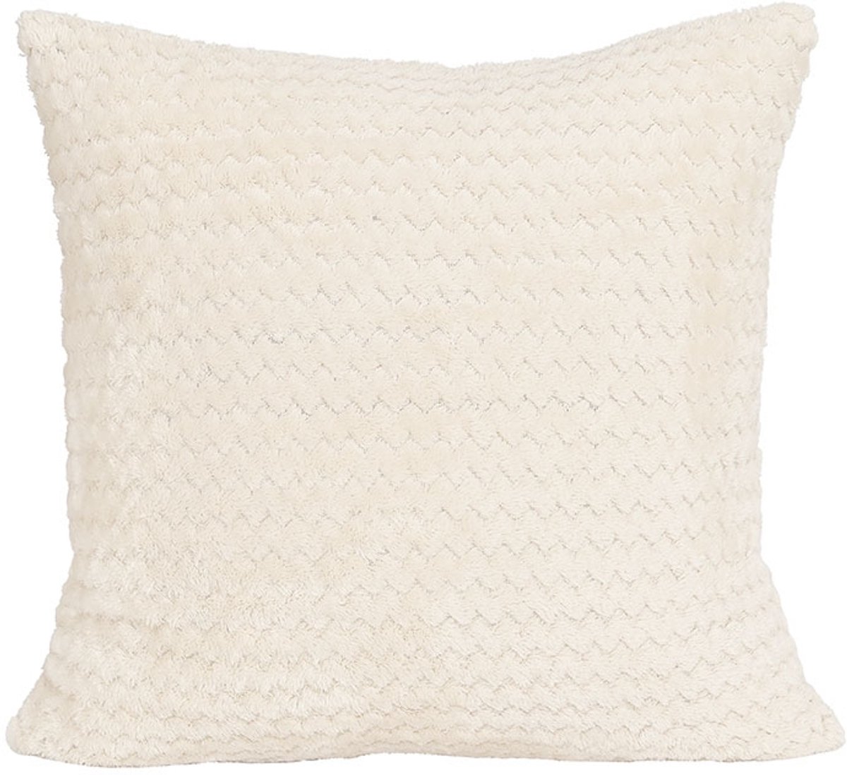 Luxe Microvezel Sierkussenhoes Lugo 40x40cm Ecru - Geometrisch