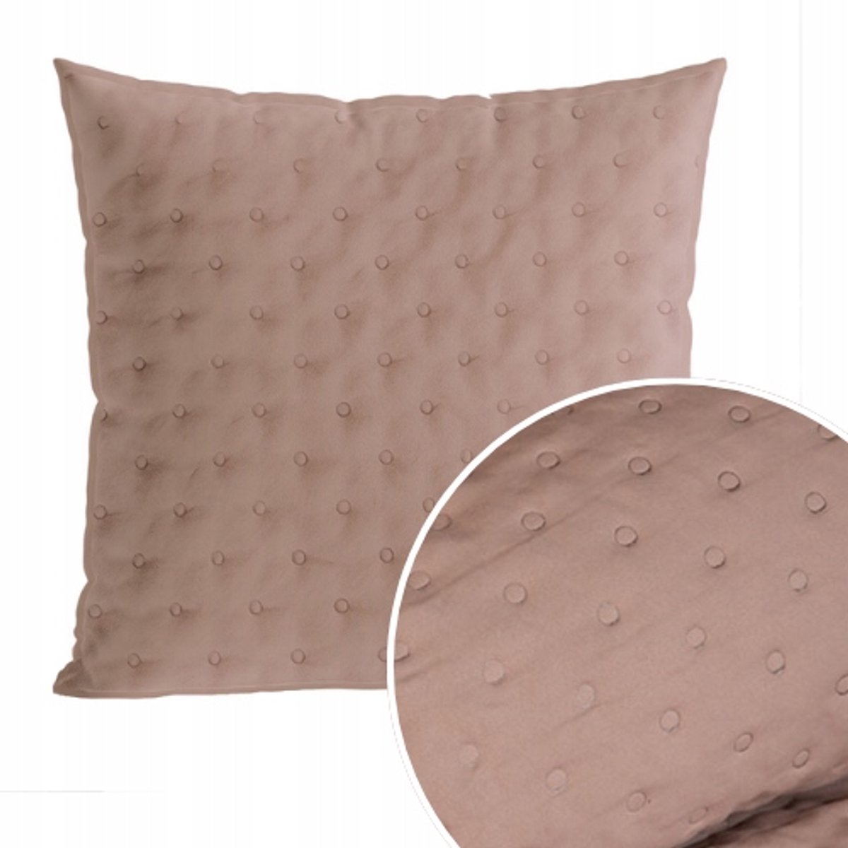 Decoratieve Kussenhoes 40x40 Roze met Stippenpatroen