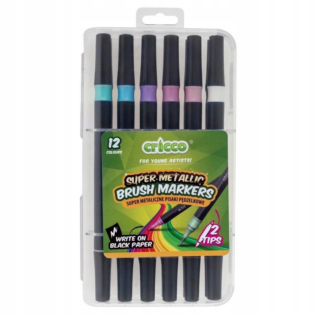 Cricco Metallic Fineliners - Set van 12 Kleuren