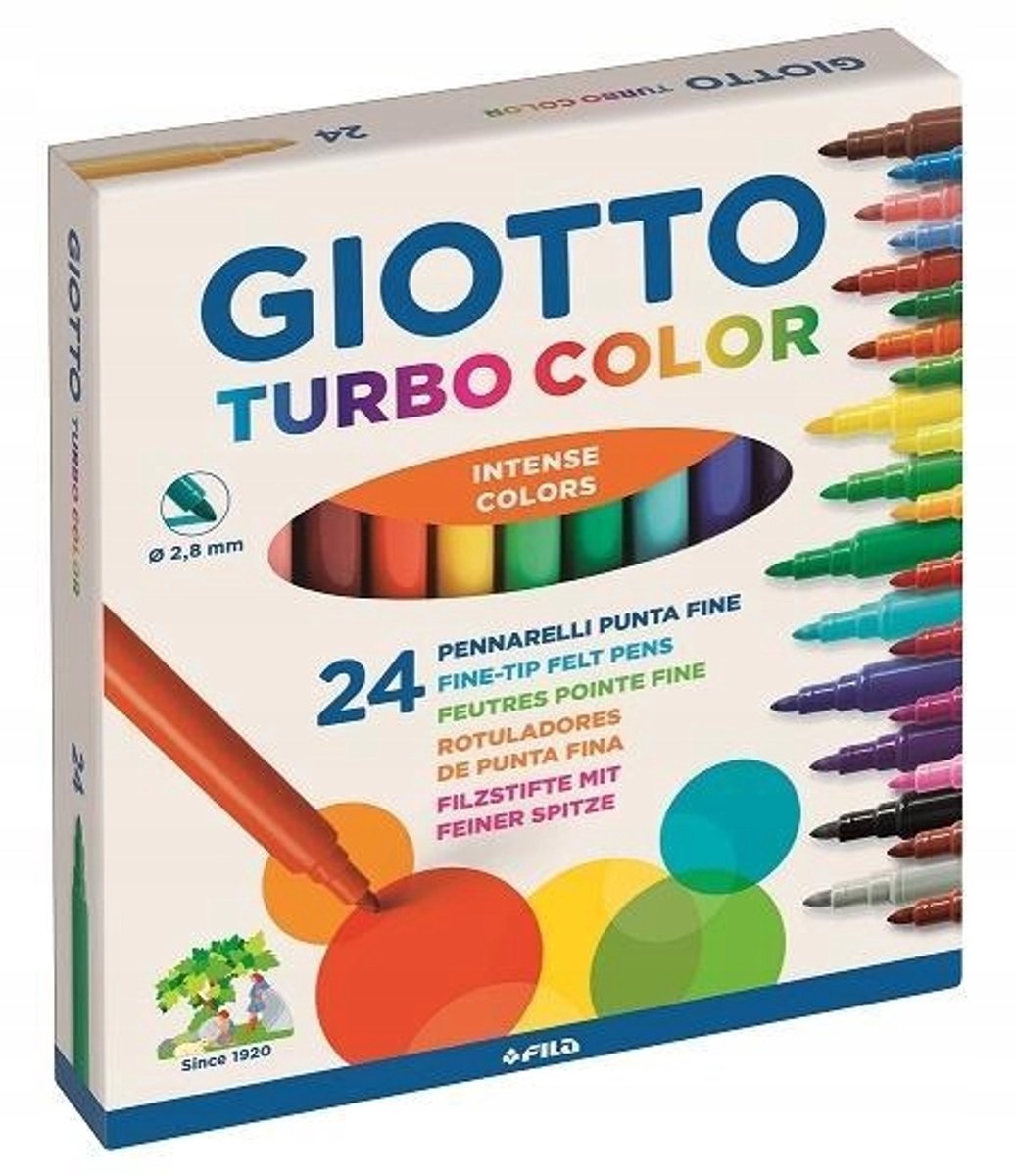 Giotto Turbo Kleurpotloodset - 24 levendige kleuren