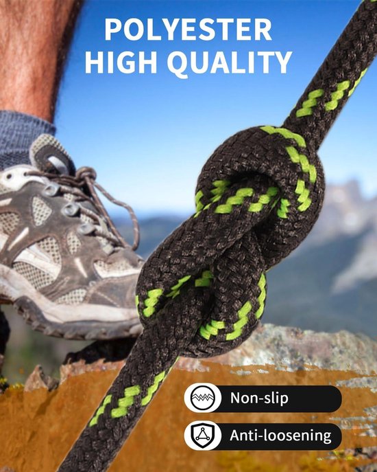 Ronde Schoenveters Voor Werkschoenen, Veiligheidslaarzen, Gemaakt In Europa Door Worker Walker Laces Pro, 1 Paar - (0350 - geelbruin / 120 cm - 47 inch