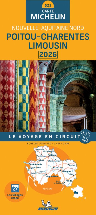 Regionale kaarten Michelin - Michelin Wegenkaart 521 Poitou  ... - cover