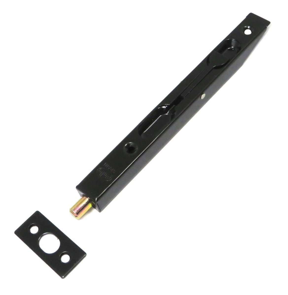 Zwarte schuifdeur 162x17mm met slotplaat - Staal