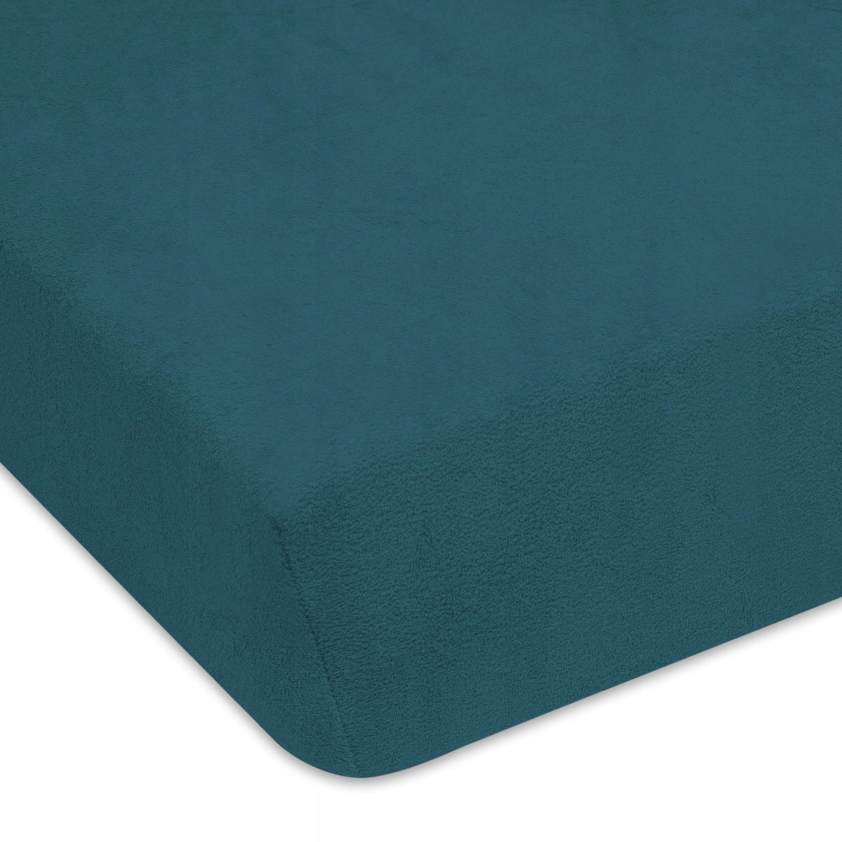 Badstof hoeslaken met elastiek - 70x140 cm - Flesgroen
