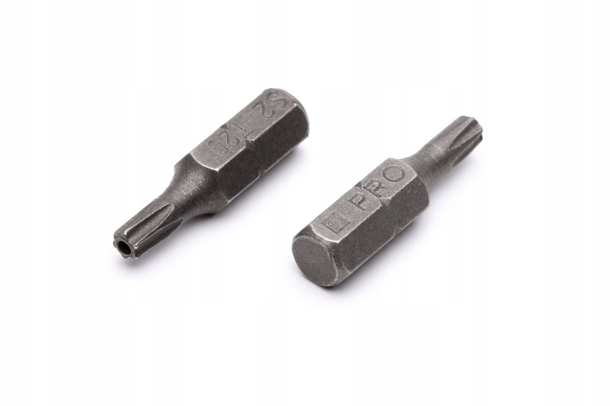 10x Torx T15 Bit 25mm met Gat - S2 Staal