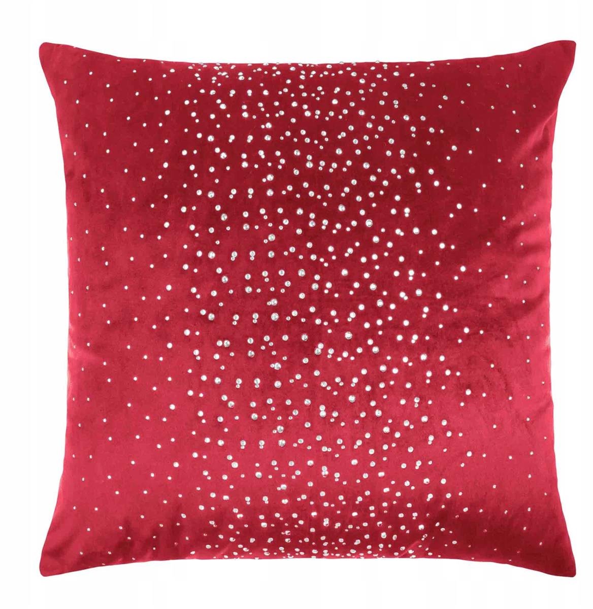 Decoratieve Kussenhoes Jasiek 45x45 Fluweel Glanzend Rood