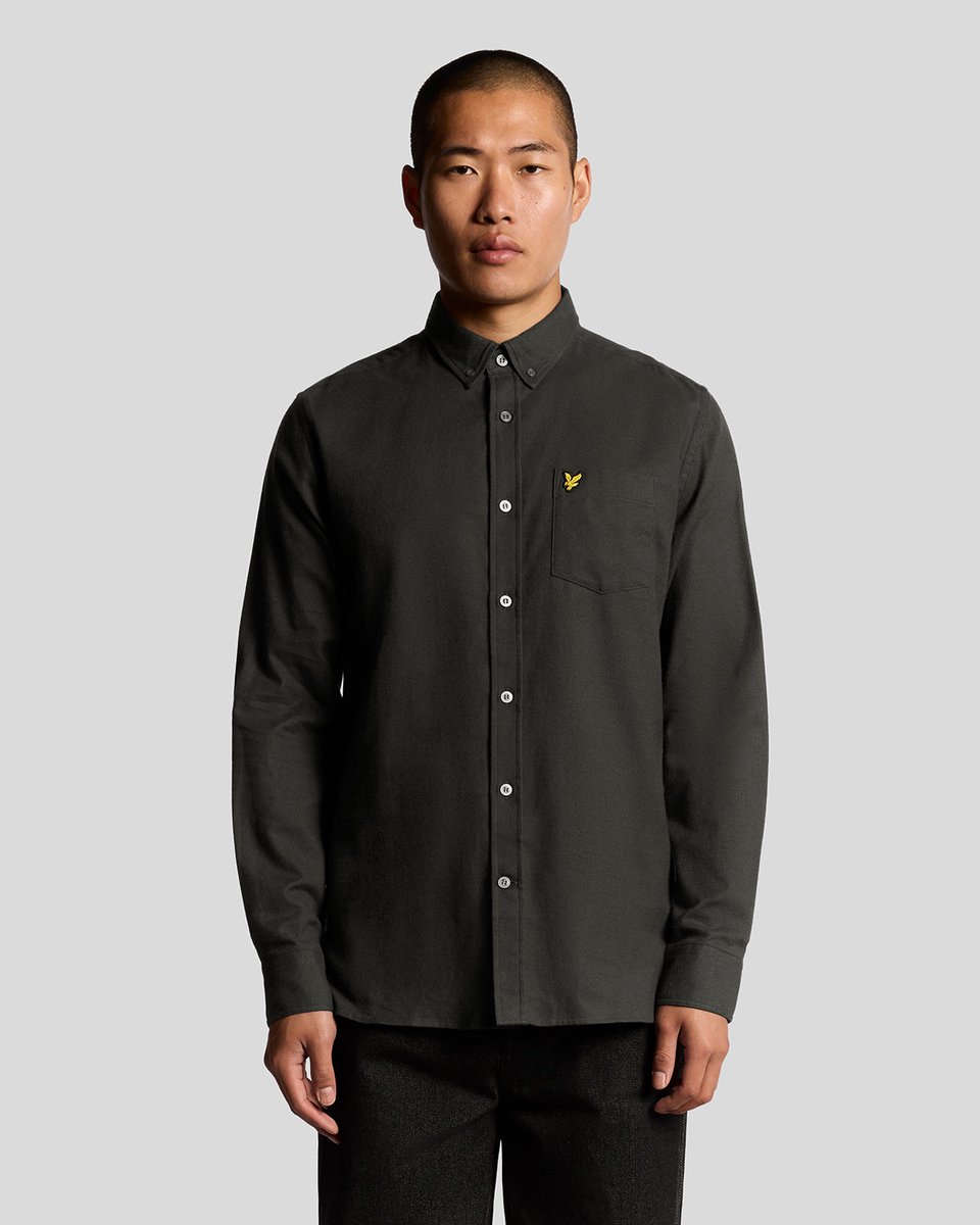 Lyle & Scott - Hemd - Donkergrijs - M (38)