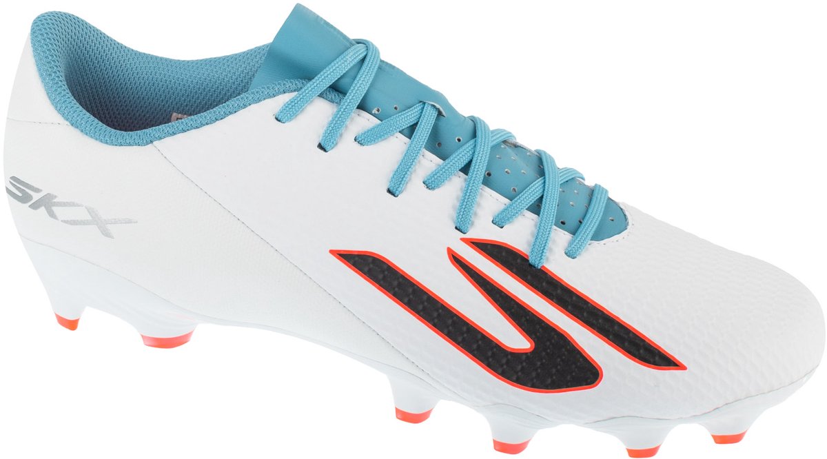 Witte Skechers Skx 2 Academy Fg voetbalschoenen voor mannen, maat 41, met synthetisch materiaal en kurken zool.
