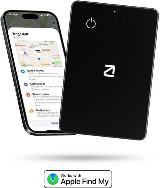 Trag Card - Bluetooth tracker voor portemonnee - Werkt met Apple Find My - Draadloos oplaadbaar - Wallet tracker - Aircard