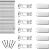 Support De Store Sans Perçage - Lot De 8, Réglable Pour Stores Plissés Sur Fenêtres Bois/plastique