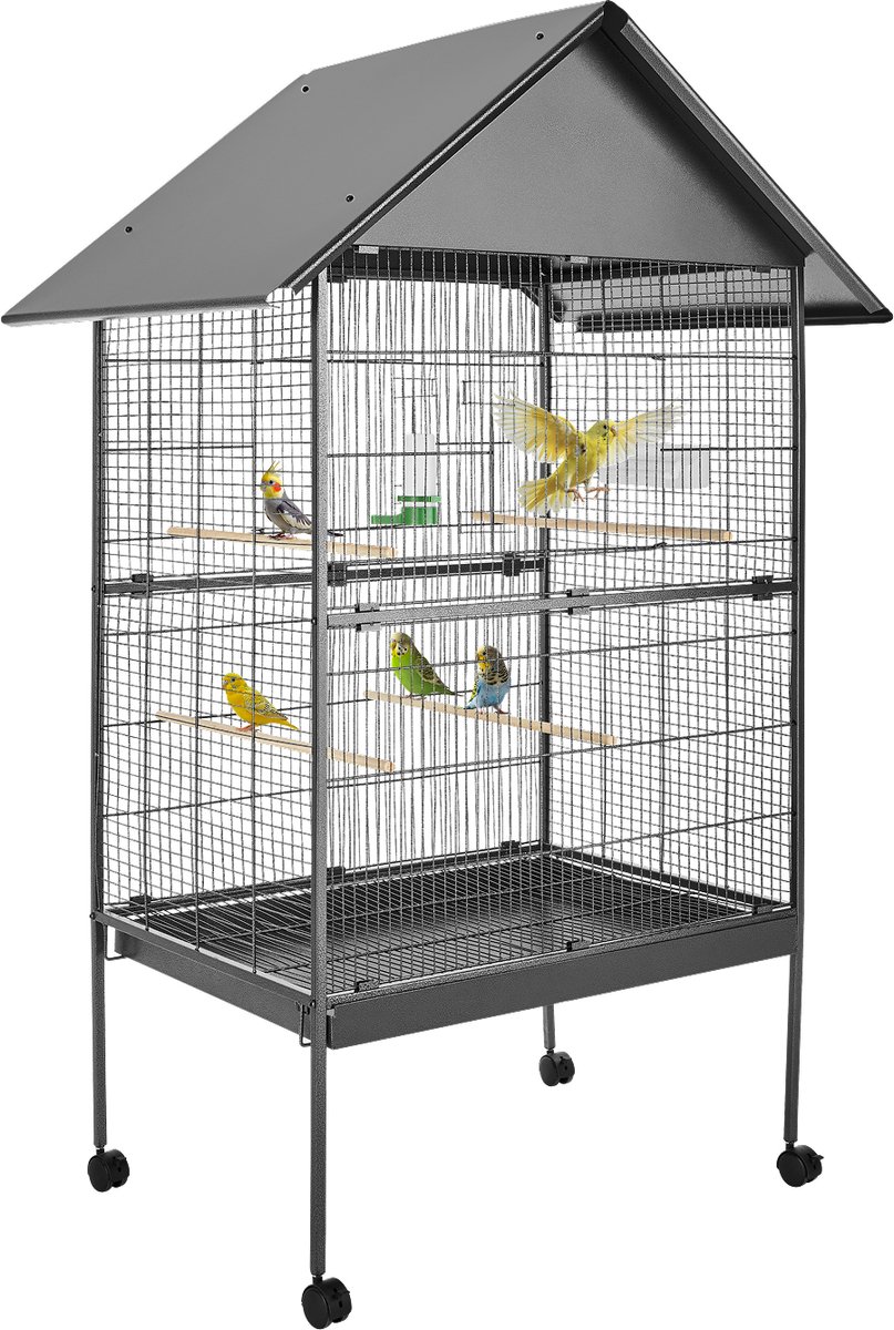 tectake Vogelkooi - Vogelkooien voor Binnen - 85 x 60 x 168 cm thumbnail 6