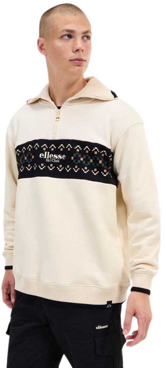 Ellesse Sheridan Sweatshirt Met Halve Rits M Man Creme