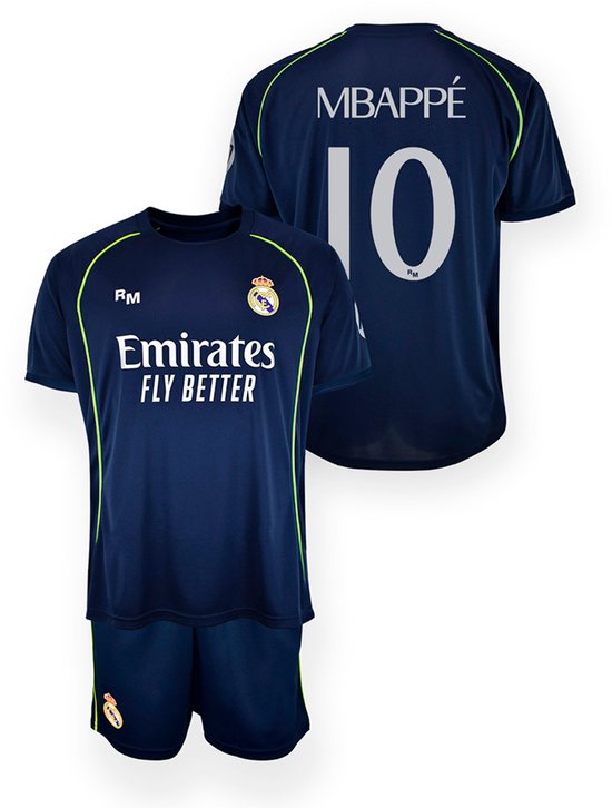 Kylian Mbappé Real Madrid Uit Tenue 25/26 - Maat 116 - Voetbaltenue - Shirt & Broekje - Jongens en Meiden - Sportkledingset - 100% Polyester