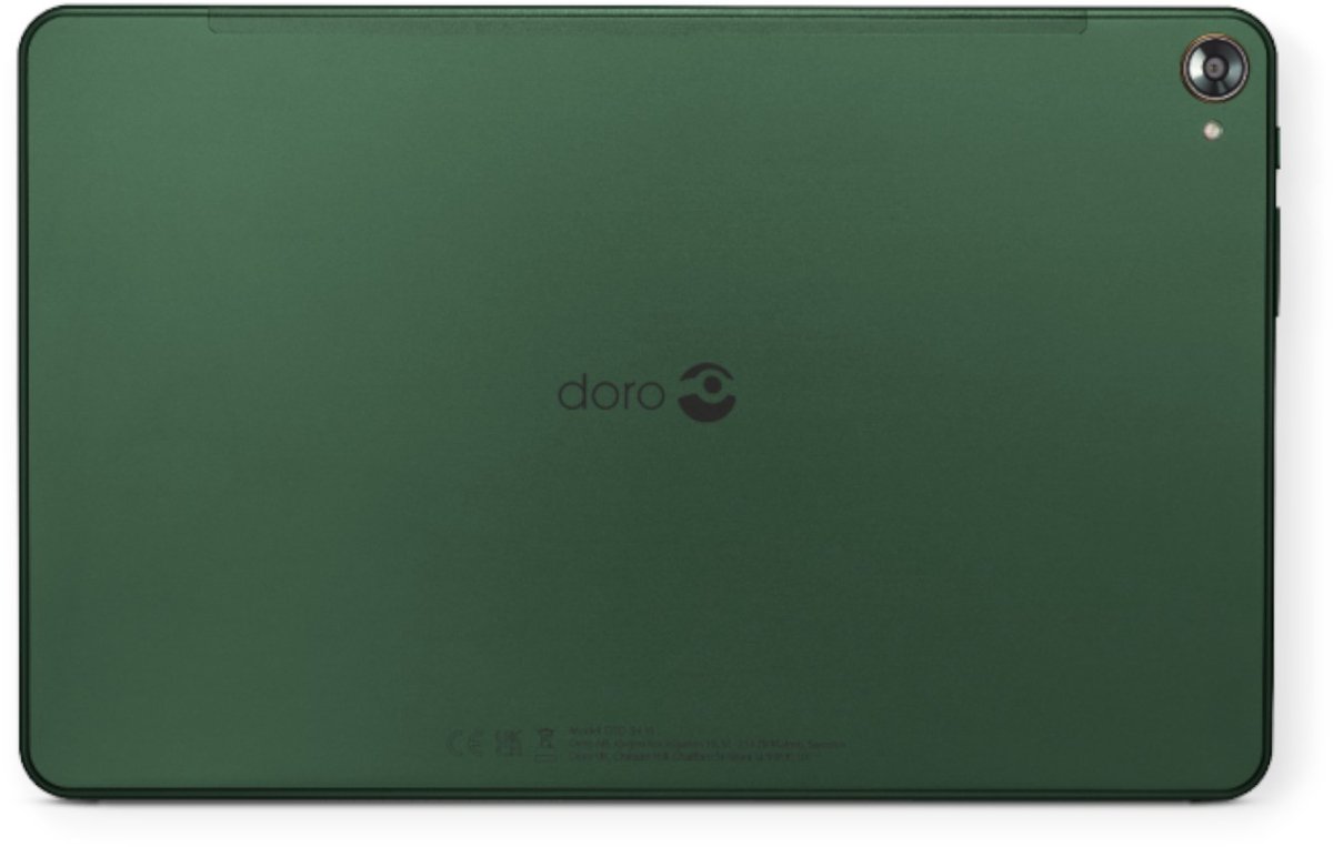 Doro Senioren Tablet - 10,4 Inch - 32GB - Android 12 - Enorm Luid - Grote Iconen (Groen)