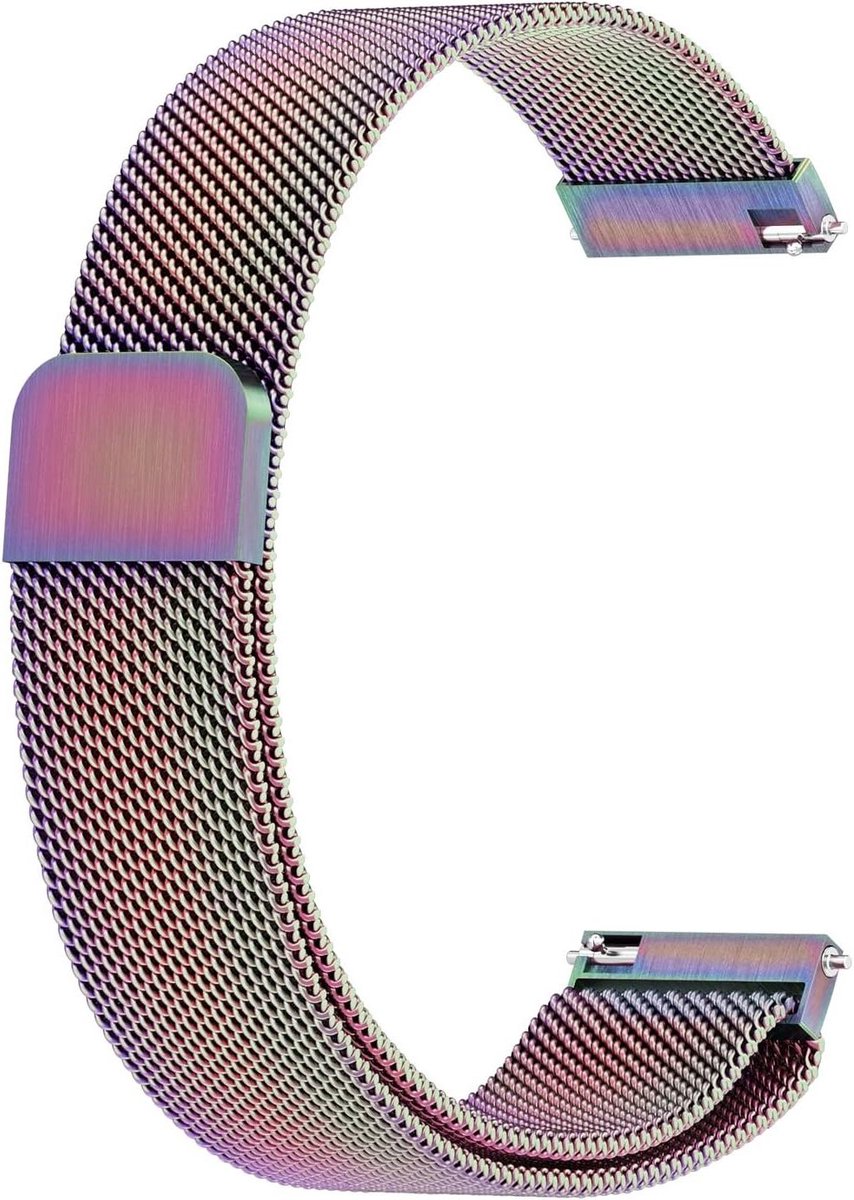 Allecto plus - Roestvrij stalen mesh horlogeband 22 mm - Vervangende armband voor smartwatch - Dames en heren - Magnetische sluiting
