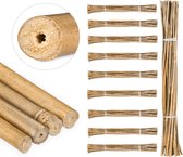 Relaxdays 250x bamboestokken - tonkinstokken - bamboestok - set - decoratie - 105 cm