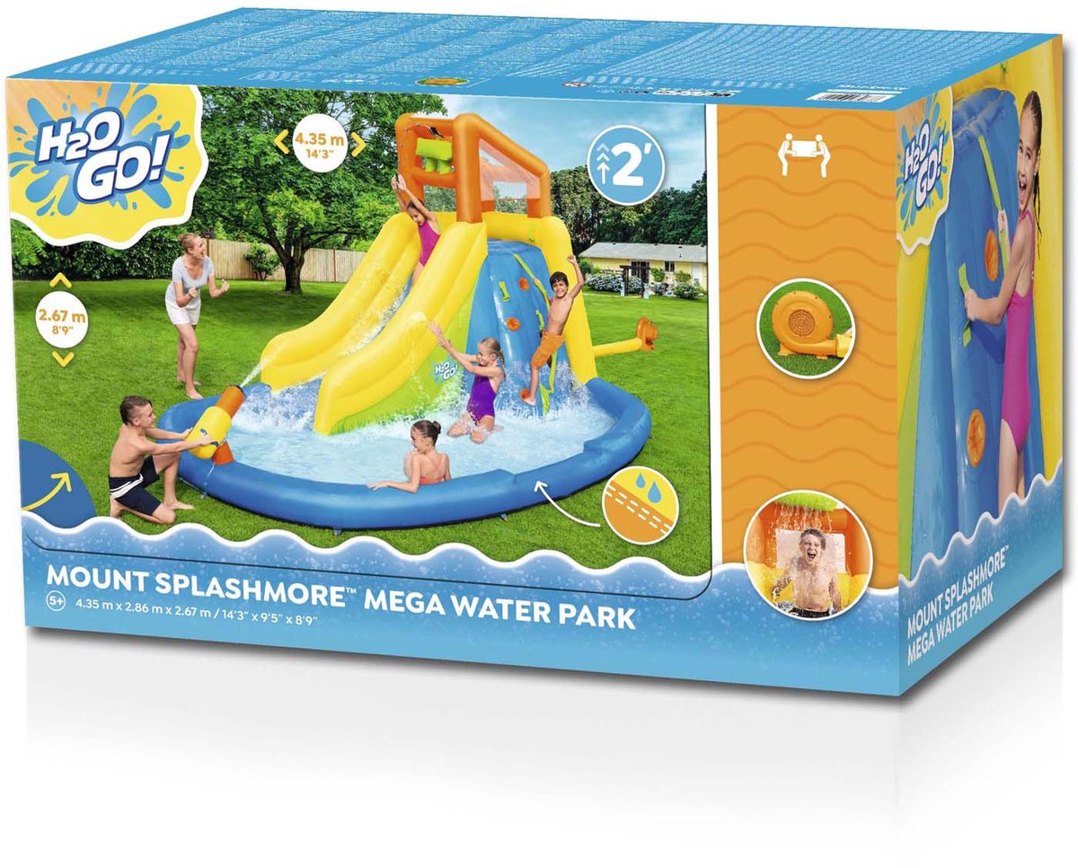 Bestway H2OGO! Waterpark mount splashmore - speelzwembad - klimwand - Glijbaan — afbeelding 20