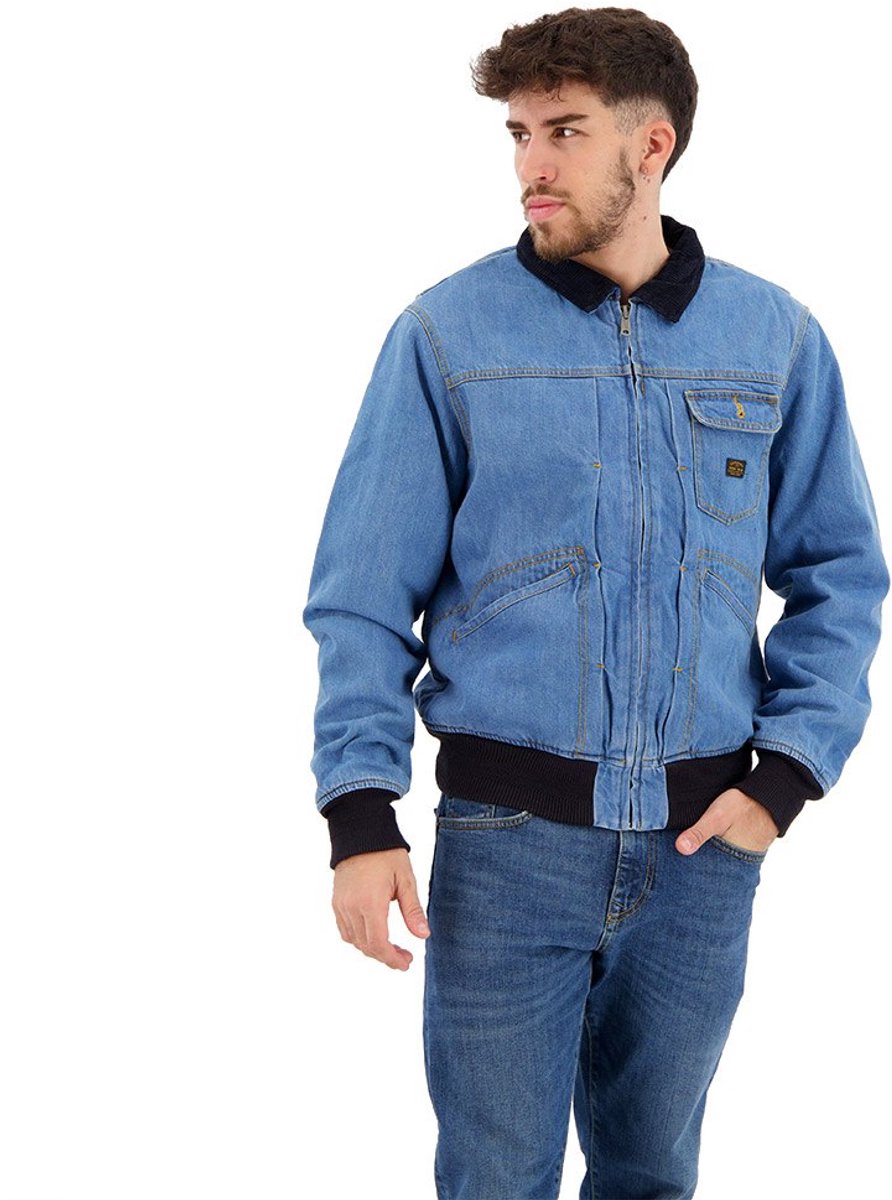 Superdry Vintage Worker Bomber Jas XL Man Indigo