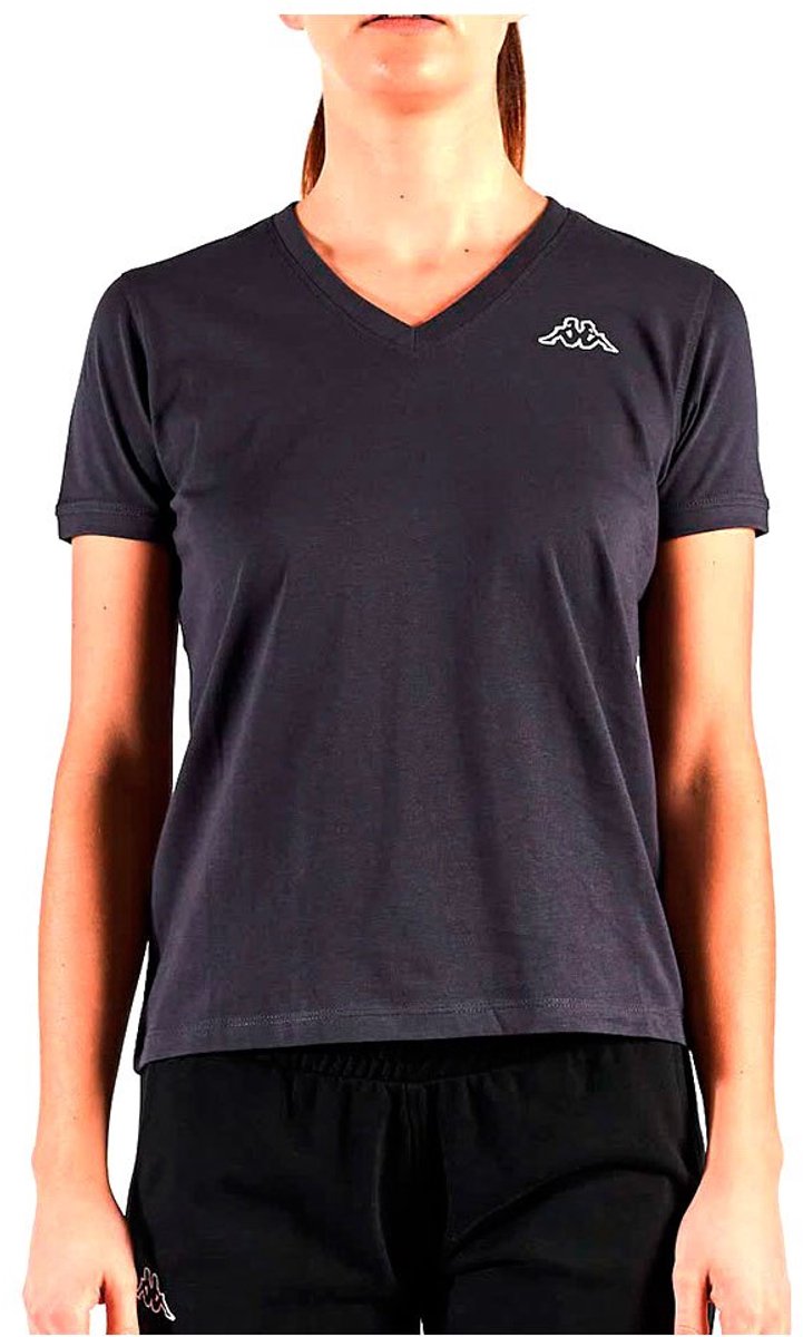 Kappa Logo Cabou T-shirt Met Korte Mouwen En V-hals S Vrouw Blauw