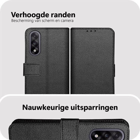 Étui de téléphone noir avec bords surélevés et découpes précises.