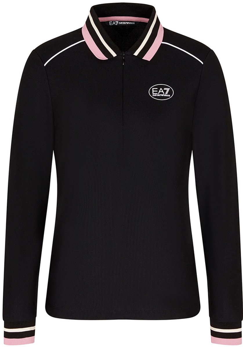 Ea7 Emporio Armani Golf Pro W Pq Lange Mouw Poloshirt Zwart 2XL Vrouw