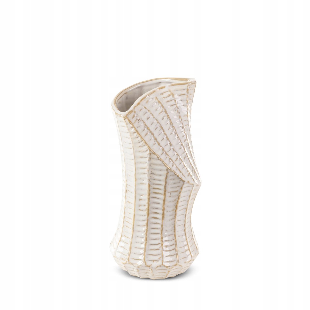 Decoratieve Vaas Liza 14x29 cm Crème Keramiek