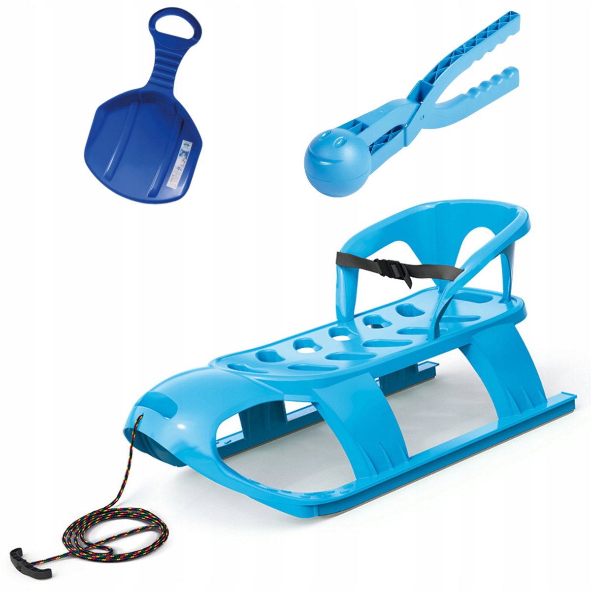 Slee Beezy Zitting met rugleuning, sneeuwballenmaker en slee