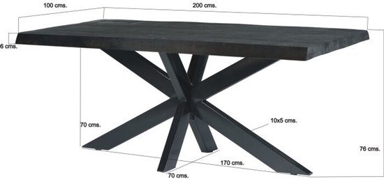 Livingfurn Armoire murale Norris Zwart 110x180cm