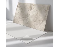 Wallfluent Vinyl Tegels - Natuursteen in Structuur Wand PVC Tegels - 40 cm x 20 cm - Beige Vinyl Tegels - 10 stuks - Rechthoek PVC Tegels - Texturen Plaktegels - Vinyl Tegels Zelfklevend - Plaktegels Keuken en Badkamer