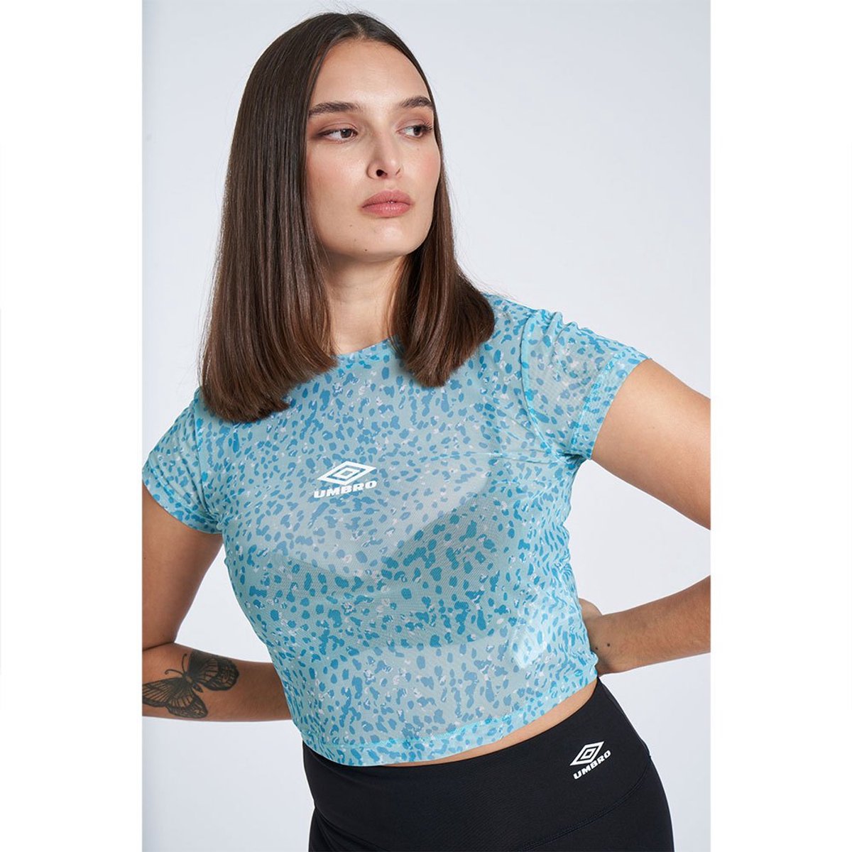 Umbro Mesh Crop T-shirt Met Korte Mouwen Roze M Vrouw