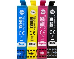 Inktkeuze 604XL Multipack Zwart en Kleur - Huismerk inktcartridges geschikt voor Epson Expression Home XP-2200, XP-2205, XP-3200, XP-3205, XP-4200