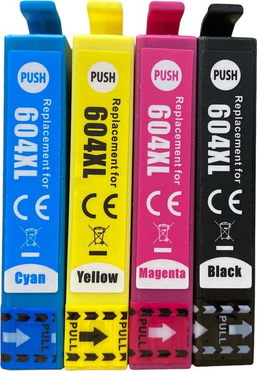 604XL Multipack Zwart en Kleur - Huismerk inktcartridges geschikt voor Epson Expression Home XP-2200, XP-2205, XP-3200, XP-3205, XP-4200