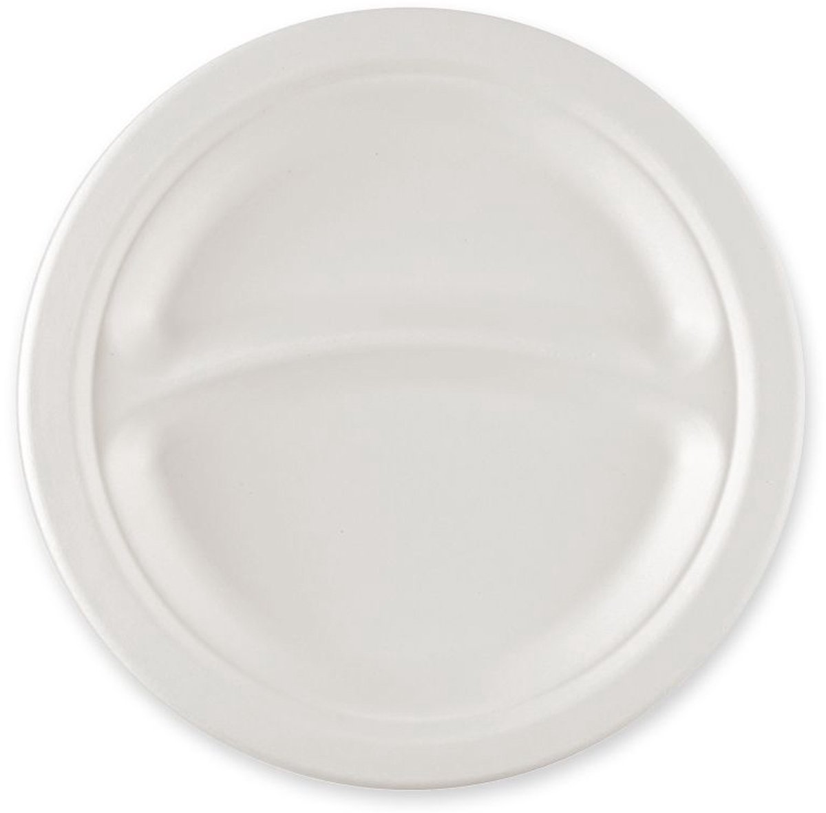 NATURE Star suikerriet-bord, rond, 229 mm, 2-vaks