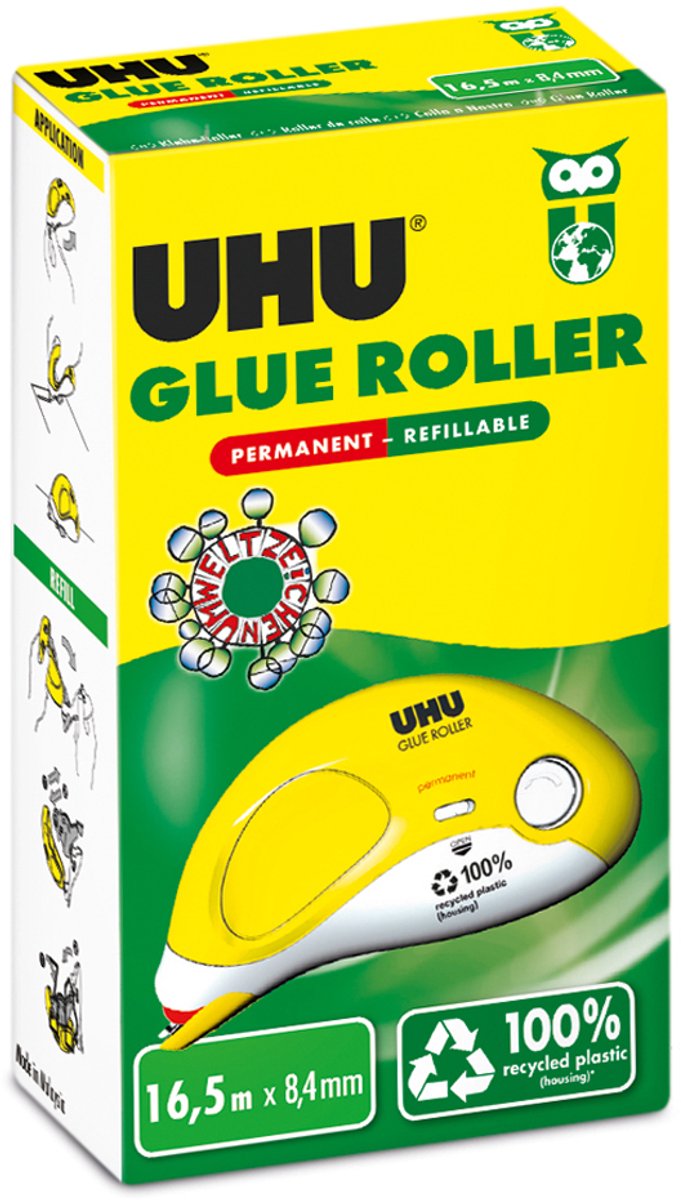 UHU lijmroller permanent, 8,4 mm x 16,5 m