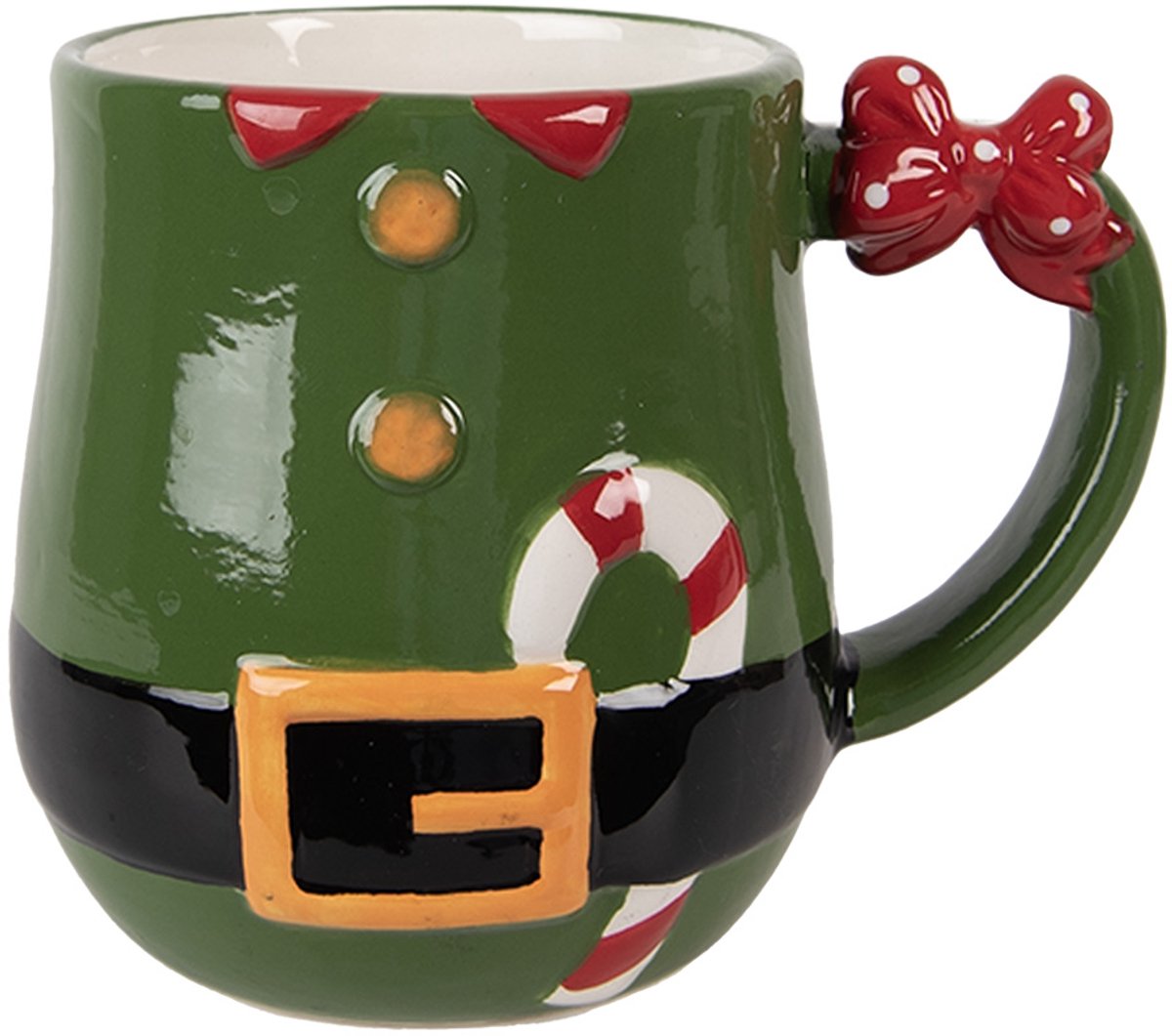 Clayre & Eef Mok Kerstman 400 ml Groen Keramiek