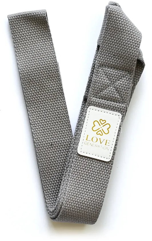 Love Generation - Yogamat Draagriem - Katoen │Terrific Taupe van Merkloos — afbeelding 5