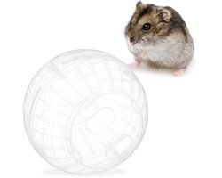 2x hamsterbal doorzichtig - knaagdierspeelgoed - loopbal kunststof - 14cm