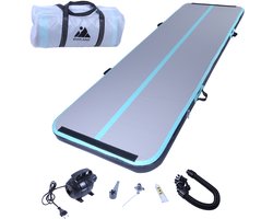 Evoland Turnmat | Airtrack 3 meter | turnmatten | sportmat | gymnastiek | 3m lang x 1m breed x 10cm dik - Mint