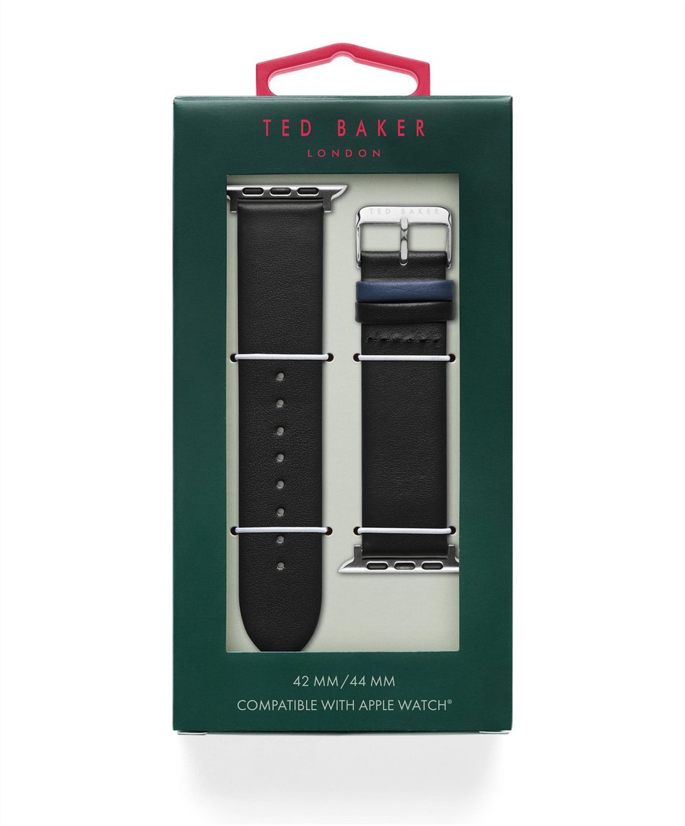 Ted Baker Apple Bands Straps Zwart Armband: 100% Leather BKS42F135B0