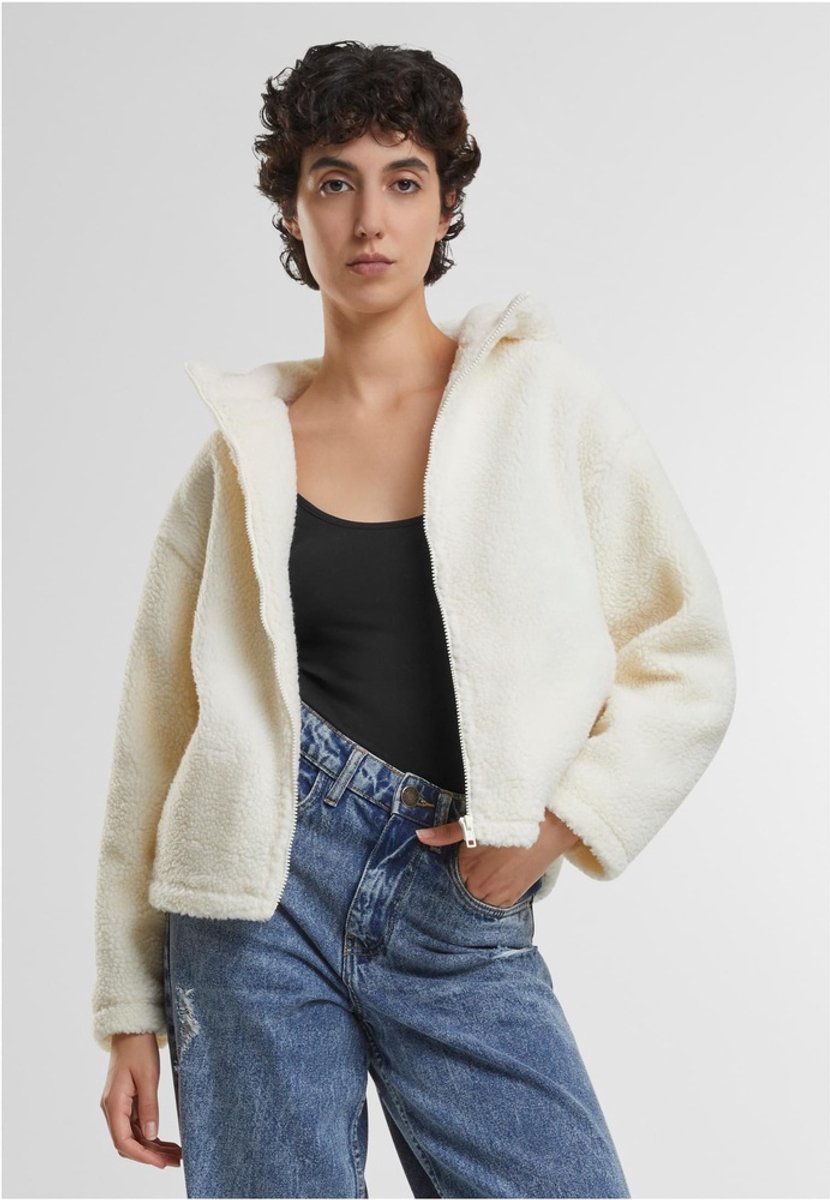 Urban Classics Short hooded Sherpa Jacket XXL Gebroken Creme
