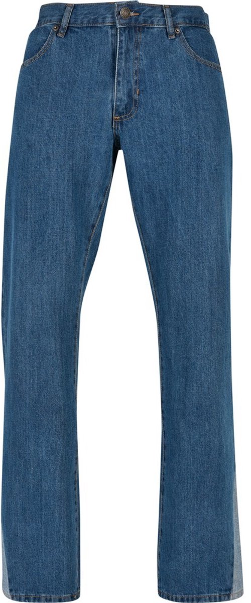 Urban Classics Organic Triangle Broek rechte pijpen Taille 34 inch Blauw