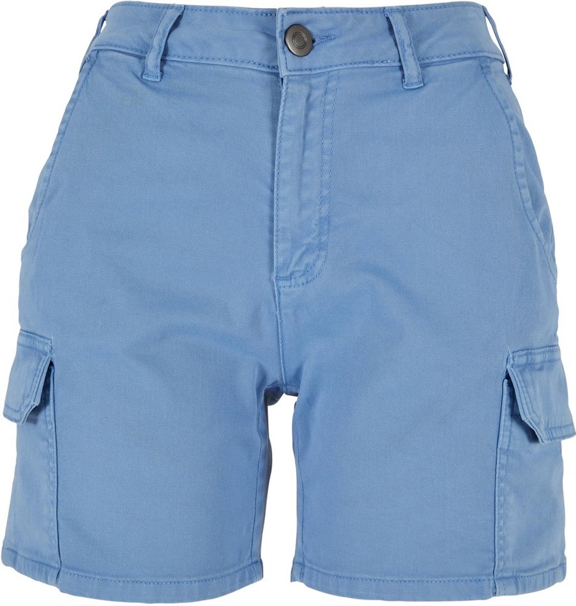 Urban Classics High Waist Cargo Korte broek Taille 33 inch Blauw