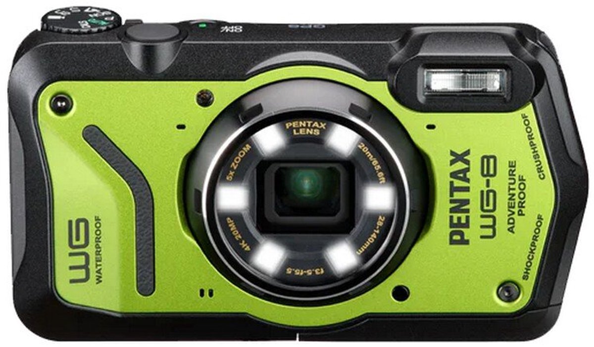 Pentax WG-8 compact camera Groen