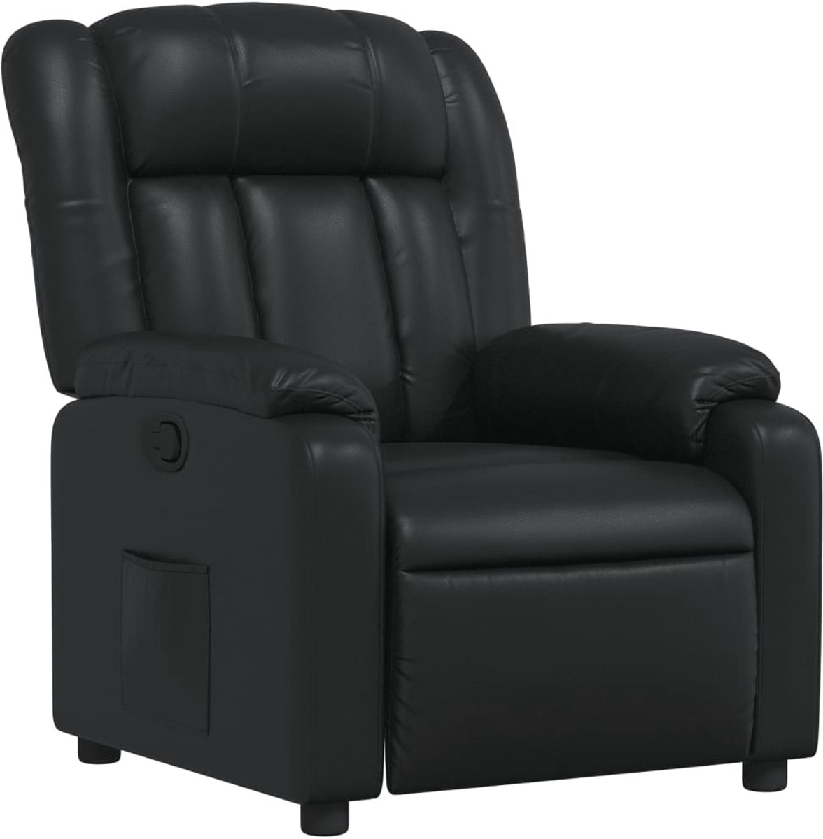 vidaXL Fauteuil - verstelbaar - kunstleer - zwart